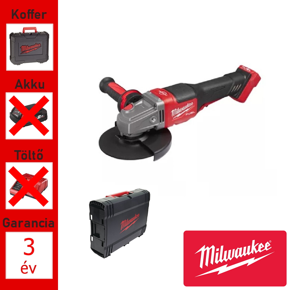 Milwaukee 18V akkus sarokcsiszoló géptest 150mm + koffer